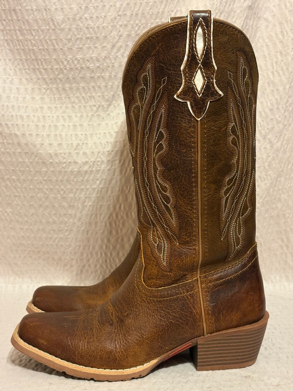 Justin Gypsy Rein 12” Brown Leather Western Cowboy Women’s Boots Size 6.5 EUC